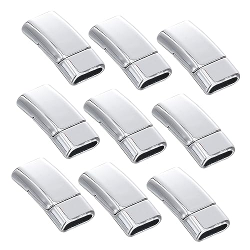 GARIOUANS 20 Stück Silber Magnetverschluss Schmuck Zubehör für Armband und Kette DIY Verbindungselemente für Schmuckherstellung für Lederarmbänder und Geflochtene von GARIOUANS