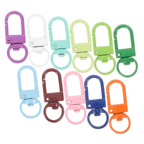 GARIOUANS 20 Stück Teiliges Bunte Metall Lobster Klauen Karabiner Schlüsselringe mit Drehgelenk Robuste Ring Schnallen für Taschenherstellung Vielseitiges Zubehör für Rucksack Geldbörse und GARIOUANS 20 Stück Teiliges Bunte Metall Lobster Klauen Karabiner Schlüsselringe mit Drehgelenk Robuste Ring Schnallen für Taschenherstellung Vielseitiges Zubehör für Rucksack Geldbörse und von GARIOUANS