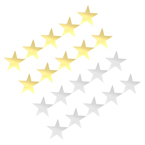 GARIOUANS 20 Stück Teiliges Doppelseitiger Papier Ausschnitte Gold und Silber Diy Bastelmaterial für Klassenzimmer Wanddekoration Party und Schultafelgestaltung GARIOUANS 20 Stück Teiliges Doppelseitiger Papier Ausschnitte Gold und Silber Diy Bastelmaterial für Klassenzimmer Wanddekoration Party und Schultafelgestaltung von GARIOUANS
