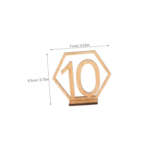 GARIOUANS 20 Stück Teiliges Holz Tischnummern Sechseckig mit Halter Basis Wiederverwendbare Tischdekoration für Hochzeit Bankett Geburtstag Feier GARIOUANS 20 Stück Teiliges Holz Tischnummern Sechseckig mit Halter Basis Wiederverwendbare Tischdekoration für Hochzeit Bankett Geburtstag Feier von GARIOUANS