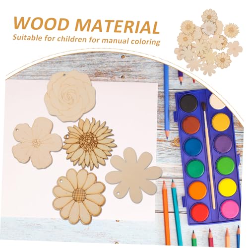 GARIOUANS 20 Stück Teiliges Holzblumen Bastelset mit Juteschnur Leichte Robuste DIY Holzanhänger zum Bemalen Handgefertigte Blumenformen für Kreative Dekoration und Handwerksprojekte GARIOUANS 20 Stück Teiliges Holzblumen Bastelset mit Juteschnur Leichte Robuste DIY Holzanhänger zum Bemalen Handgefertigte Blumenformen für Kreative Dekoration und Handwerksprojekte von GARIOUANS