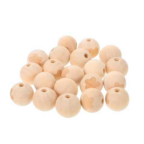 GARIOUANS 20 Stück Teiliges Holzperlen Natürliche Runde Abstandshalter aus Robustem Holz für Schmuckherstellung DIY Armband Halskette Makramee und Bastelaccessoires GARIOUANS 20 Stück Teiliges Holzperlen Natürliche Runde Abstandshalter aus Robustem Holz für Schmuckherstellung DIY Armband Halskette Makramee und Bastelaccessoires von GARIOUANS