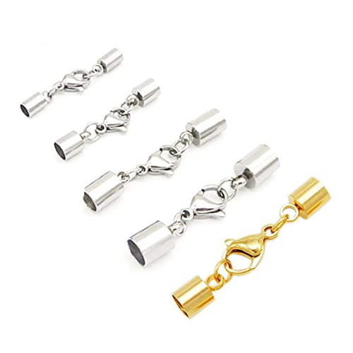 GARIOUANS 20 Stück Teiliges Lobster Clasp Schmuckverschluss Robuste Lederband Schnur Verschlüsse für Armband Halskette DIY Loch Vielseitiger Schmuck Fastener Silberfarben GARIOUANS 20 Stück Teiliges Lobster Clasp Schmuckverschluss Robuste Lederband Schnur Verschlüsse für Armband Halskette DIY Loch Vielseitiger Schmuck Fastener Silberfarben von GARIOUANS