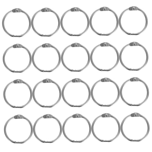 GARIOUANS 20 Stück Teiliges Metall Buchringe mit Einfachem Öffnungsmechanismus Kleine Binder Rings für Karteikarten Scrapbooks Planer Vielseitig Einsetzbar und Langlebig für Büro und GARIOUANS 20 Stück Teiliges Metall Buchringe mit Einfachem Öffnungsmechanismus Kleine Binder Rings für Karteikarten Scrapbooks Planer Vielseitig Einsetzbar und Langlebig für Büro und von GARIOUANS