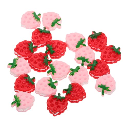 GARIOUANS 20 Stück Teiliges Mini Erdbeer Keks Charms Realistische DIY Bastelverzierung Lebensechte Künstliche Frucht Anhänger für Schmuckherstellung Haarschmuck Lernhilfen und Deko GARIOUANS 20 Stück Teiliges Mini Erdbeer Keks Charms Realistische DIY Bastelverzierung Lebensechte Künstliche Frucht Anhänger für Schmuckherstellung Haarschmuck Lernhilfen und Deko von GARIOUANS