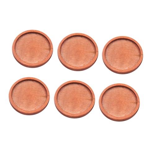 GARIOUANS 20 Stück Teiliges Runde Holz Bastelbasis Außendurchmesser Innendurchmesser Kaffeebraun Holzanhänger Tabletts für Schmuckherstellung Broschen DIY Schmuckzubehör und Kreativprojekte von GARIOUANS