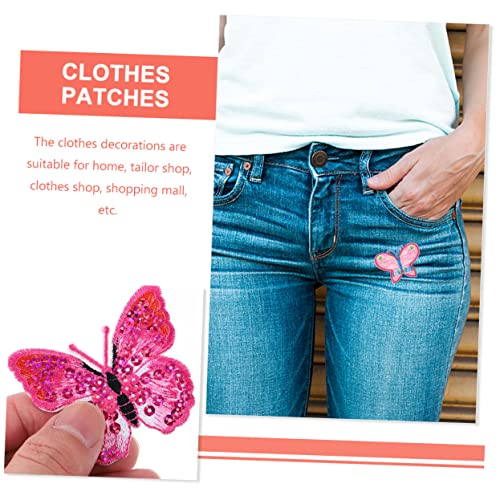 GARIOUANS 20 Stück Teiliges Schmetterling Aufnäher Beständige Stickapplikationen für Kleidung Hut Mantel Vielseitige DIY Patches zum Reparieren und Dekorieren Bügelfest Farbenfroh von GARIOUANS