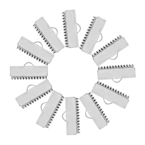 GARIOUANS 20 Stück Teiliges Silberfarbene Endkappen aus Edelstahl Quetschperlen mit Sicherem Perlenverschluss Langlebige Klemmen für DIY Lederarmbänder Halsketten Schmuckherstellung GARIOUANS 20 Stück Teiliges Silberfarbene Endkappen aus Edelstahl Quetschperlen mit Sicherem Perlenverschluss Langlebige Klemmen für DIY Lederarmbänder Halsketten Schmuckherstellung von GARIOUANS