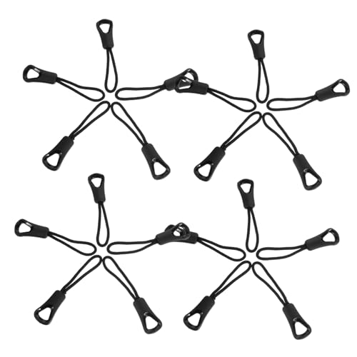 GARIOUANS 20 Stück Teiliges Zipper Puller aus Schwarzem Stilvollem Zipper Rope Rutschfestes Reißverschluss ersatzzieher Zubehör für Rucksäcke Jacken Taschen Einfach zu Ziehen Nässe von GARIOUANS