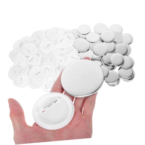GARIOUANS 200 Sätze Teiliges DIY Metall Runde Abzeichen mit Robustem Tinplate Material Metallischen Stecknadeln und Folien Geeignet für Kreative Bastelprojekte und Großproduktionen von GARIOUANS