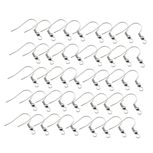 GARIOUANS 200 Stück Allergie Ohrhaken Ohrring Zubehör Weiß Metall DIY Ohrschmuck Teile für Damen Einfach zu Tragen Langlebig und Vielseitig für Alltag und Party von GARIOUANS