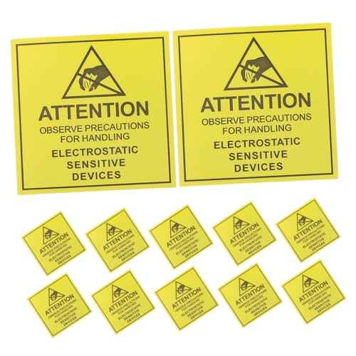 GARIOUANS 200 Stück Anti statisch Warnaufkleber Selbstklebend Sicherheitszeichen Statische Gefahren Hinweis Elektroniklabore Langlebig Sichtbar GARIOUANS 200 Stück Anti statisch Warnaufkleber Selbstklebend Sicherheitszeichen Statische Gefahren Hinweis Elektroniklabore Langlebig Sichtbar von GARIOUANS