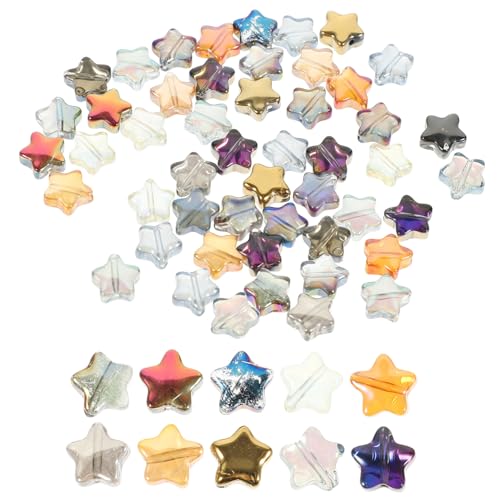 GARIOUANS 200 Stück Bunte DIY Glasperlen Sternform Leichte Schmuck Perlen für Armbänder Kreative Spacer Perlen zum Basteln von Besonderen Armband Schmuckstücken GARIOUANS 200 Stück Bunte DIY Glasperlen Sternform Leichte Schmuck Perlen für Armbänder Kreative Spacer Perlen zum Basteln von Besonderen Armband Schmuckstücken von GARIOUANS