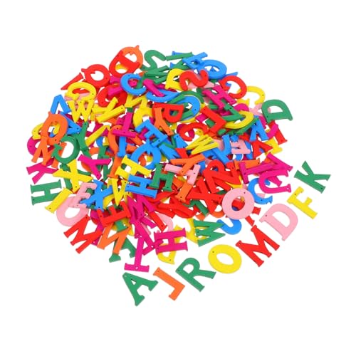 GARIOUANS 200 Stück Bunte Holzbuchstaben Unvollendetes Holz Alphabet für DIY Basteln Lernspielzeug Kreative Holzdeko für Mädchen und Jungen GARIOUANS 200 Stück Bunte Holzbuchstaben Unvollendetes Holz Alphabet für DIY Basteln Lernspielzeug Kreative Holzdeko für Mädchen und Jungen von GARIOUANS