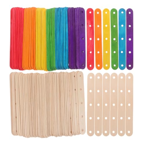 GARIOUANS 200 Stück Diy Projekte Eislutscher und Bastelarbeiten mit Löchern für Kreative Designs Geeignet für Sommeraktivitäten von GARIOUANS