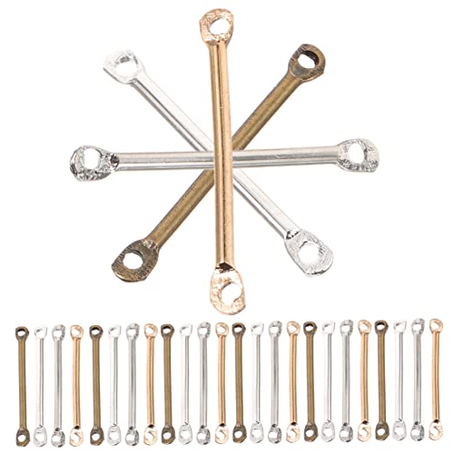 GARIOUANS 200 Stück Schmuckverbindungsstäbe für Ohrringe Armbänder und DIY Schmuckherstellung Silber Antikbraun Gold und Weiß Metallmaterial Langlebig und Hautfreundlich von GARIOUANS