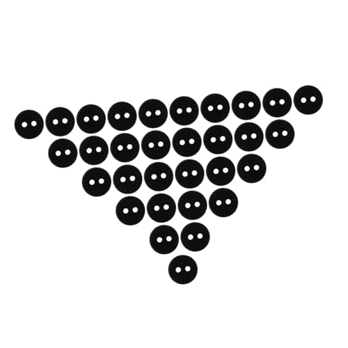 GARIOUANS 200 Stück Schwarze Runde Flache Kunststoffknöpfe Stabile Nähknöpfe für Hemden Anzug Cardigans Einfache DIY Knöpfe für Kleidung Bastelprojekte von GARIOUANS