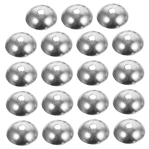 GARIOUANS 200 Stück Stainless Steel Perlenkappen Halbrunde Schmuckzubehör für DIY Armbänder Bastelarbeiten Rostbeständig und Langlebig von GARIOUANS
