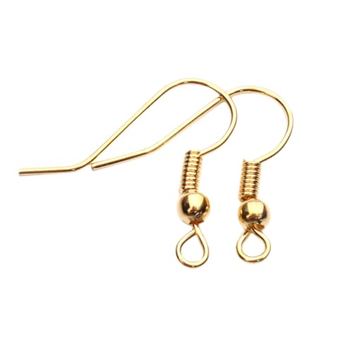 GARIOUANS 200 Stück Teiliges Ohrhaken Ohrring Zubehör Allergie Ohrschmuckteile Damen Einfaches Design Goldfarbene Ohrringteile zum Selbermachen für Frauen Alltag und Party von GARIOUANS
