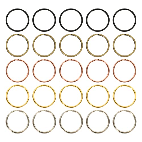 GARIOUANS 200 Stück Tragbare Schlüsselringe Retro Stil Schlüsselring Ringe Robuste Schlüsselringe Metallringe für DIY Bastelarbeiten und Schlüsselaufbewahrung von GARIOUANS