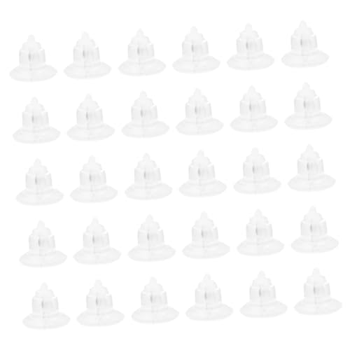 GARIOUANS 200 Stück Transparente Weiche Ohrringstopper aus Strapazierfähigem Harz Einfache Ohrstecker-verschlüsse mit Scheibenform für Sicheren Halt und Bequemen Sitz als Ersatz und Zubehör von GARIOUANS