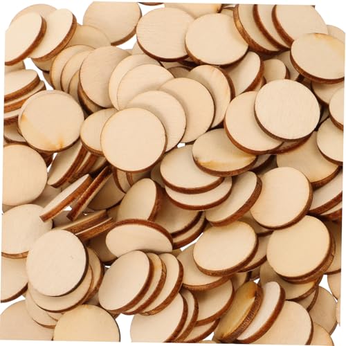 GARIOUANS 200 Stück Unbehandelte Holzscheiben DIY Bastelholz Runde Holzstücke für Kunstprojekte Hochzeitsdekoration und Mehr Glatte Oberfläche Naturholz von GARIOUANS