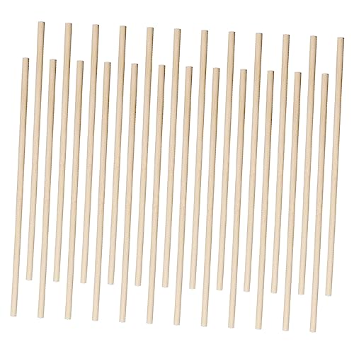 GARIOUANS 200 Stück Unbehandelte Holzstäbe für DIY Bastelmaterialien Runde Holzstäbe für Handwerk und Kreative Projekte von GARIOUANS