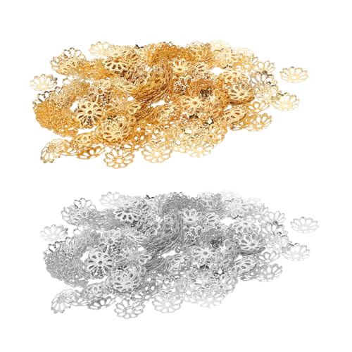 GARIOUANS 2000 Stück Schneeflocken Metall Perlenkappen aus Eisen Filigrane Blumen Spacer Beads für Diy Schmuckherstellung Kompatibel mit Vielfältigen Perlen für Armbänder und Halsketten GARIOUANS 2000 Stück Schneeflocken Metall Perlenkappen aus Eisen Filigrane Blumen Spacer Beads für Diy Schmuckherstellung Kompatibel mit Vielfältigen Perlen für Armbänder und Halsketten von GARIOUANS