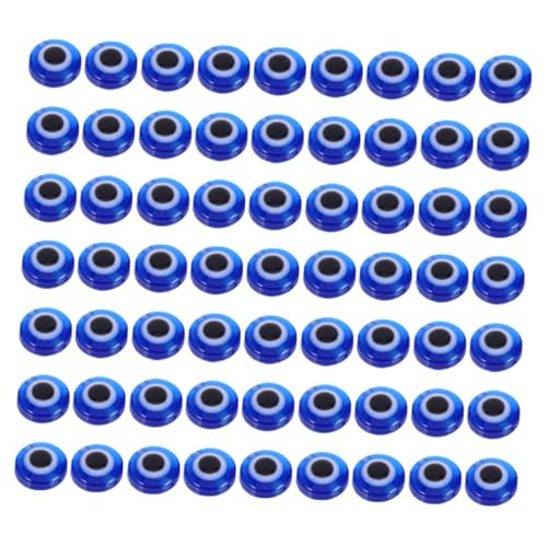 GARIOUANS 200Stücke Böser Blick Harzperlen Flache Runde Spacer Perlen für DIY Schmuckherstellung von Armbändern Ohrringen Leicht und Langlebig Einzigartiges Design von GARIOUANS