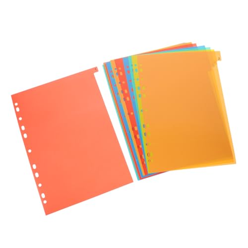 GARIOUANS 20Blätter Plastikteiler für Binder Farbige Registerkarten für Notizbücher Planer und Dokumentenorganisation System zur Effizienten Trennung von Inhalten GARIOUANS 20Blätter Plastikteiler für Binder Farbige Registerkarten für Notizbücher Planer und Dokumentenorganisation System zur Effizienten Trennung von Inhalten von GARIOUANS