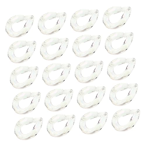 GARIOUANS 20Stücke Acryl Verbindungsringe für DIY Handwerk Schnellverbindungsstecker für Armbänder Telefonketten und Schmuckstücke Leicht und Langlebig von GARIOUANS