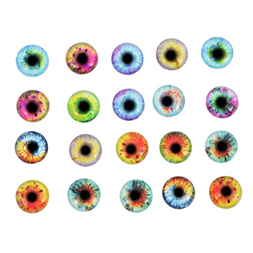 GARIOUANS 20Stücke Glasflecken Cabochons DIY Schmuckherstellung Zubehör für Bastelprojekte Runde Edelstein Patches für Halsketten und Anhänger Einzigartiges Kunsthandwerk GARIOUANS 20Stücke Glasflecken Cabochons DIY Schmuckherstellung Zubehör für Bastelprojekte Runde Edelstein Patches für Halsketten und Anhänger Einzigartiges Kunsthandwerk von GARIOUANS