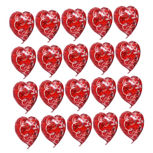 GARIOUANS 20Stücke Rote Herz Folienballons Für Hochzeit Aluminium Film Deko Für Party Und Fotorequisiten Romantische Schaffen von GARIOUANS