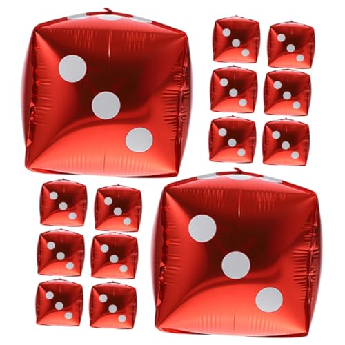 GARIOUANS 20Stücke Würfelförmige Aluminiumfolie Luftballons Dekoration für Themenparty Aufblasbare Würfelballons für Spiele und Rote Luftballons für Festlichkeiten GARIOUANS 20Stücke Würfelförmige Aluminiumfolie Luftballons Dekoration für Themenparty Aufblasbare Würfelballons für Spiele und Rote Luftballons für Festlichkeiten von GARIOUANS