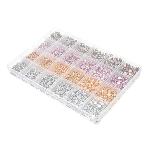 GARIOUANS 2160 Stück Teiliges Perlen Kunststoff Spacer Beads für DIY Armbänder Halsketten Schmuckherstellung Bunte Pastellfarben Rocailles Zubehör für Individuelle Handarbeiten von GARIOUANS