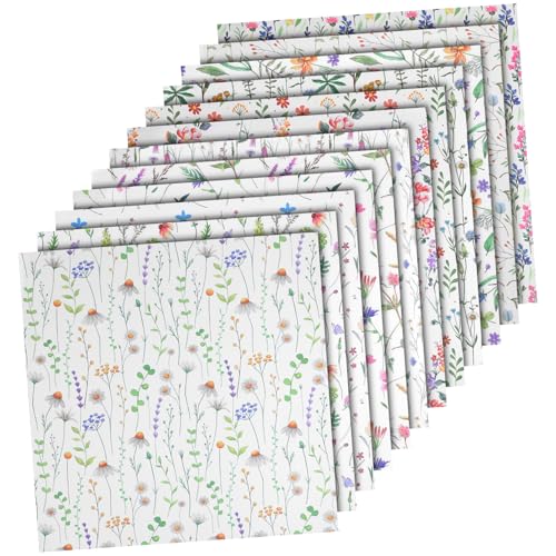 GARIOUANS 24 Blatt Teiliges Scrapbooking Papier mit Vielfältigen Blumenmustern Dekoratives Bastelpapier für Kartengestaltung Tagebuch Fotoalben Langlebig Bedrucktes Motivpapier im Vintage von GARIOUANS