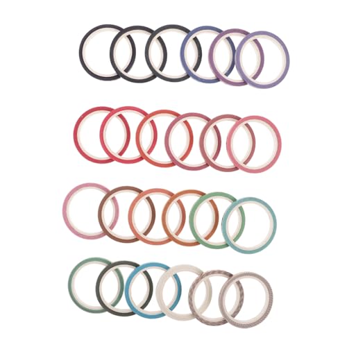 GARIOUANS 24 Rollen Taschendekorband Planer Liefert Papierklebebänder Selber Machen Sammelalbum Liefert Washi-tape-masse Dekorative Klebebänder Scrapbooking Tape Tagebuchband Flüsterpapier von GARIOUANS