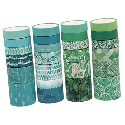 GARIOUANS 24 Rollen Washi Tape Set Dekoratives Klebeband für DIY Bastelprojekte Scrapbooking Planer und Dekoration Frischen Mustern und Blau für Kreative Anwendungen GARIOUANS 24 Rollen Washi Tape Set Dekoratives Klebeband für DIY Bastelprojekte Scrapbooking Planer und Dekoration Frischen Mustern und Blau für Kreative Anwendungen von GARIOUANS