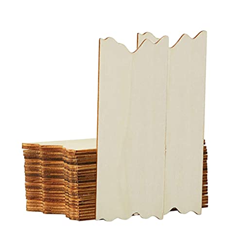 GARIOUANS 24 Stück DIY Holzschilder Umweltfreundliche Holzscheiben für Bastelprojekte für Dekoration und Beschriftung Einfache Handhabung und Gestaltung von GARIOUANS