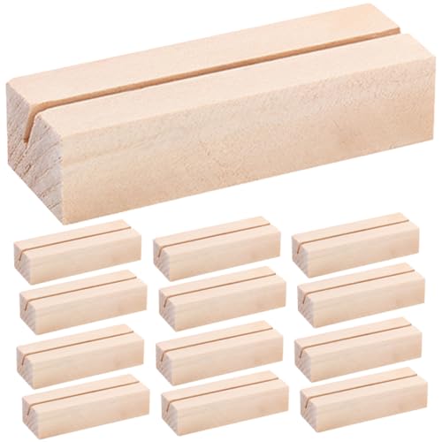 GARIOUANS 24 Stück Holz Tischkartenhalter Platzkartenständer für Hochzeiten Partys und Veranstaltungen Robuste Dekorative Kartenhalter für Tischnummern Fotos und Notizen von GARIOUANS