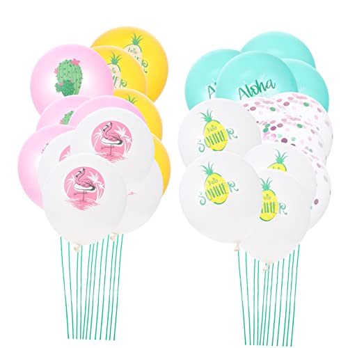 GARIOUANS 24 Stück Latexballon Dekorationen mehrfarbig hawaii luftballons sommerdeko Sommerparty Dekoration bastelzeug Luftballons im Hawaii-Stil Fotografie-Requisiten Feier Ballon Emulsion von GARIOUANS