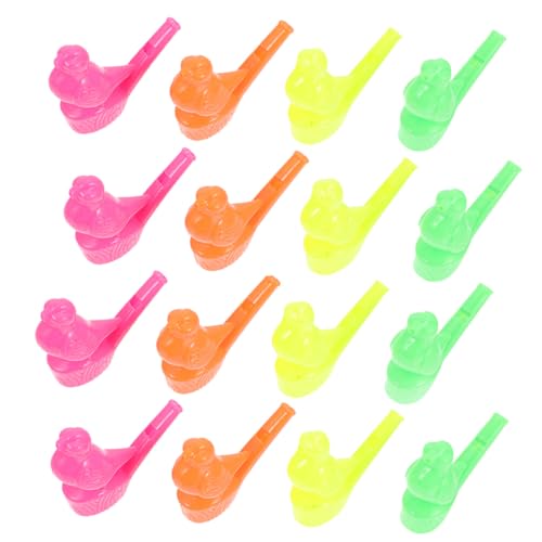 GARIOUANS 24 Stück Teiliges Bunte Plastik Vogelpfeifen für Ergonomisch Geformt Schöne Töne Fördert Musikalische Früherziehung und Kognitive Entwicklung Geeignet für Zufällige Farbe von GARIOUANS