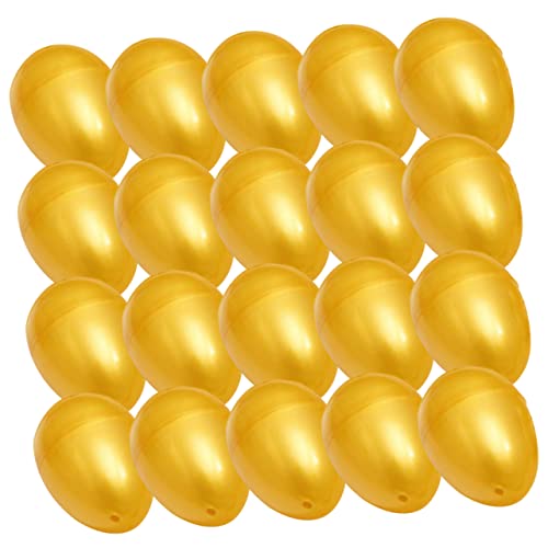 GARIOUANS 24 Stück Teiliges Goldene Kunststoff Eier Sichere Spielzeuge zum Befüllen mit Süßigkeiten und Geschenken für Osterpartys Geburtstage Kreative Geschenkverpackung und Dekoration von GARIOUANS