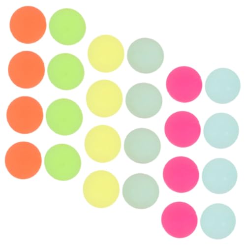 GARIOUANS 24 Stück Teiliges Kleine Leuchtende Bouncy Balls aus Robustem Gummi Glühend im Dunkeln für Party dekoration und Spielspaß bei Nacht Farbige Elastische Sprungbälle Zufällige Farbe von GARIOUANS