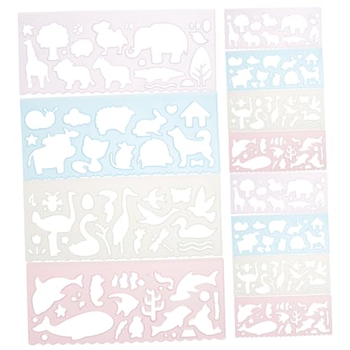 GARIOUANS 24 Stück Teiliges Malvorlagen Tiere Geometrische Schablonen aus Langlebigem PP Material Wiederverwendbare Zeichenschablonen für Basteln Malen Scrapbooking und Kreativförderung GARIOUANS 24 Stück Teiliges Malvorlagen Tiere Geometrische Schablonen aus Langlebigem PP Material Wiederverwendbare Zeichenschablonen für Basteln Malen Scrapbooking und Kreativförderung von GARIOUANS