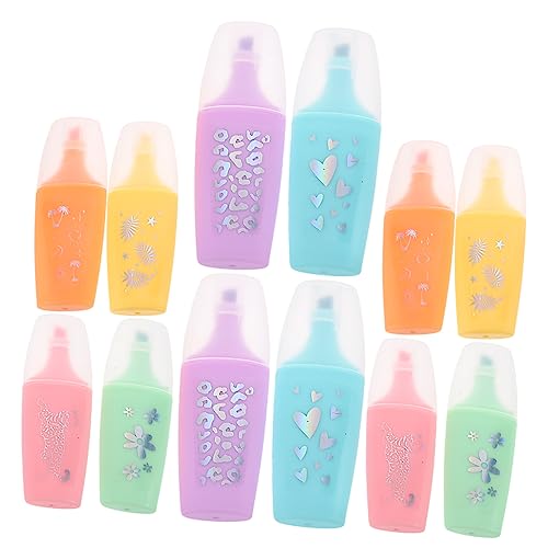 GARIOUANS 24 Stück Teiliges Mini Highlighter Bunte Flache Marker Stifte Wasserbasierte Farben Auslaufsicher Geruchsneutral für Schüler Journal Markierung und Zeichnung GARIOUANS 24 Stück Teiliges Mini Highlighter Bunte Flache Marker Stifte Wasserbasierte Farben Auslaufsicher Geruchsneutral für Schüler Journal Markierung und Zeichnung von GARIOUANS