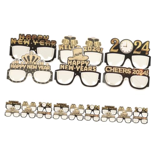 GARIOUANS 24 Stück Teiliges Partybrillen Neujahr Schwarz-gold Papier Brillen Fotorequisiten für Kindergeburtstag und Silvester Feier Bunte Brillen als Partyzubehör und Neujahrs Mitgebsel GARIOUANS 24 Stück Teiliges Partybrillen Neujahr Schwarz-gold Papier Brillen Fotorequisiten für Kindergeburtstag und Silvester Feier Bunte Brillen als Partyzubehör und Neujahrs Mitgebsel von GARIOUANS
