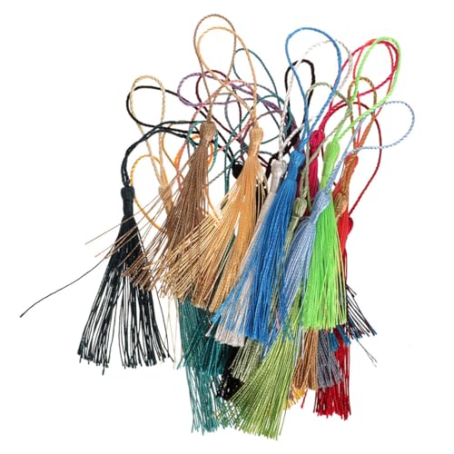 GARIOUANS 240 Stück Teiliges Mini Quasten Weich Handgefertigt Dekorative Anhänger für DIY Schmuck Lesezeichen Bastelzubehör Kreative Bunte Troddeln für Schlüsselanhänger und von GARIOUANS