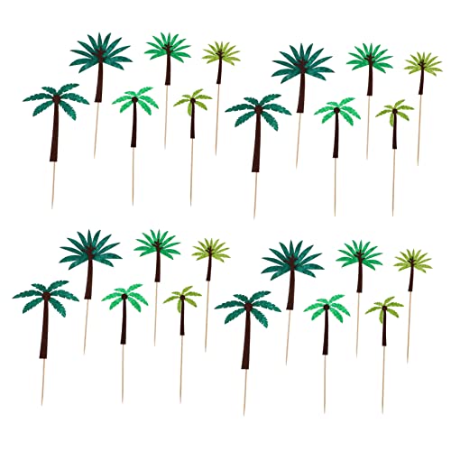 GARIOUANS 24Stücke Hawaiinische Kuchen Dekoration Cake Topper Kokosnüssen Für Partys Geburtstage Und Festlichkeiten Für Kreative Tortendekoration von GARIOUANS