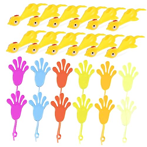 GARIOUANS 24Stücke Teiliges Set mit Klebrigen Händen und Sling Shot Hühnern Lustige Partyspielzeuge für Dehnbar und Klebrig Mitgebsel für Feste und Halloween GARIOUANS 24Stücke Teiliges Set mit Klebrigen Händen und Sling Shot Hühnern Lustige Partyspielzeuge für Dehnbar und Klebrig Mitgebsel für Feste und Halloween von GARIOUANS